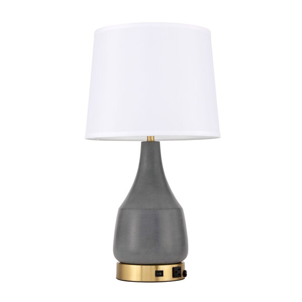 Reverie Brushed Brass and Grey 14-Inch One-Light Table Lamp, image 5