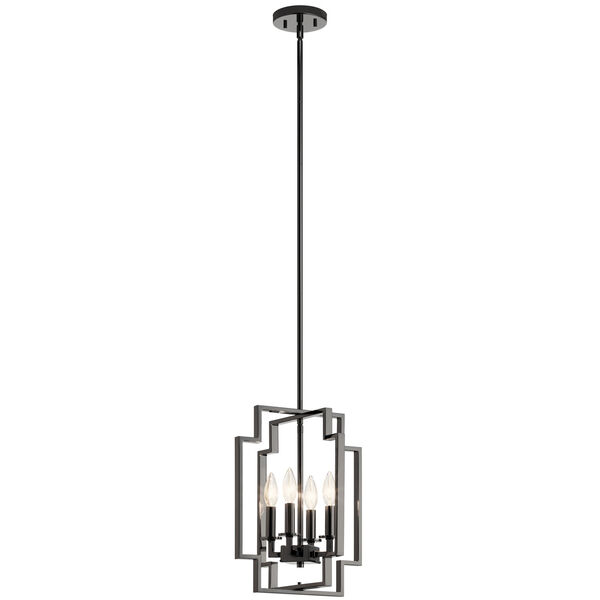 Downtown Midnight Chrome 12-Inch Four-Light Pendant, image 1