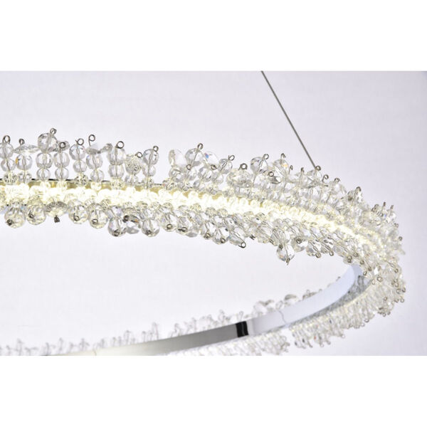 Laurel Chrome 34-Inch LED Chandelier with Royal Cut Clear Crystal, image 6