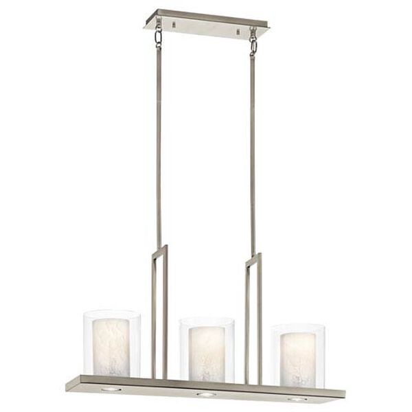 Triad Classic Pewter Three-Light Pendant - Width 7.75 Inches, image 1