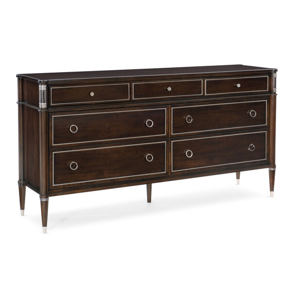 Caracole Classic Mocha Walnut and Soft Silver Paint Private Suite Dressers, image 1