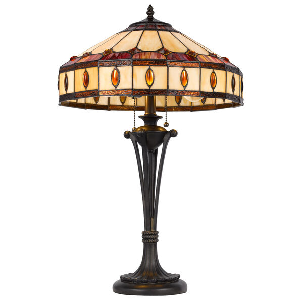 Tiffany Black Two-Light Table Lamp, image 4