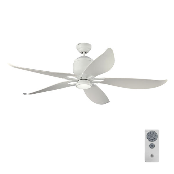 Lily Rubberized Matte White 56-Inch LED Outdoor Ceiling Fan, image 2