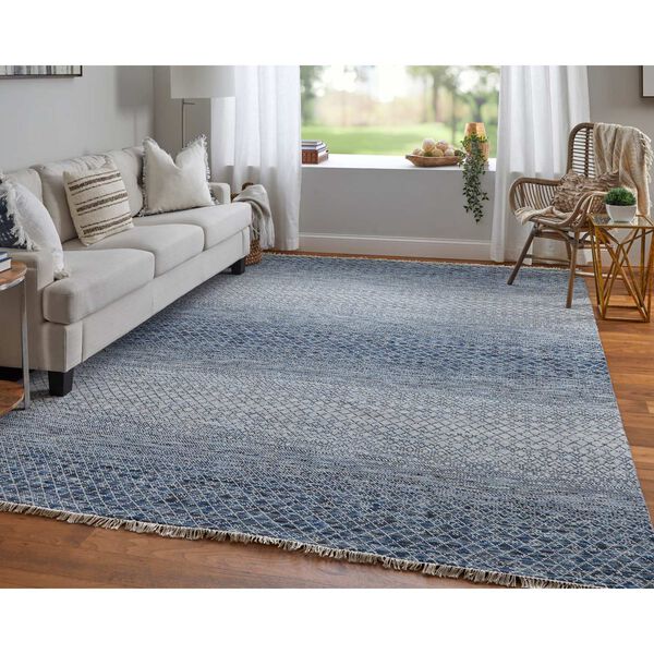 Branson Blue Ivory Rectangular 5 Ft. 6 In. x 8 Ft. 6 In. Area Rug, image 3