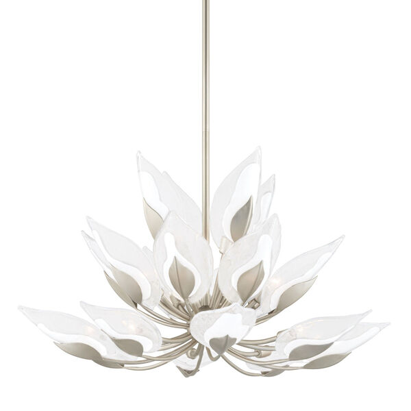 Blossom Silver 20-Light Chandelier with Clear Glass, image 1