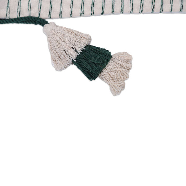 White and Green 20 x 8 Inches Striped Cotton Stocking, image 4