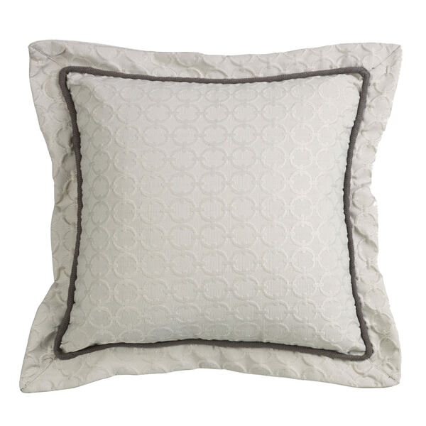 Piedmont Cream 18 In. X 18 In. Chain Link Throw Pillow, image 1
