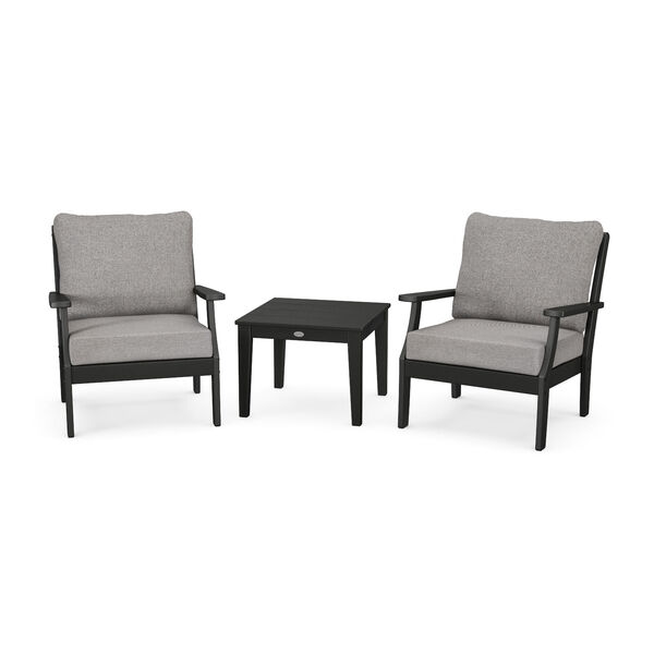 Braxton Black and Grey Mist Deep Seating Set, 3-Piece, image 1