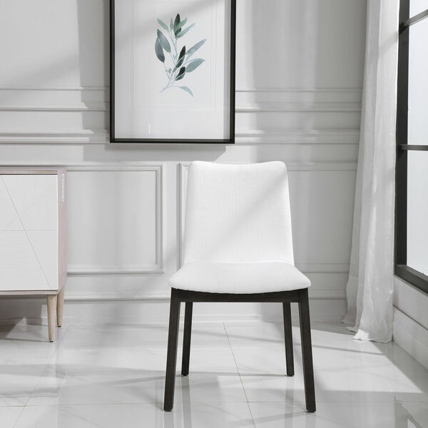 Delano White Armless Chair, Set of 2, image 2