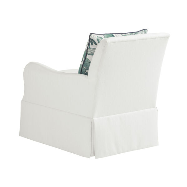 Ocean Breeze White Palm Frond Swivel Chair, image 2