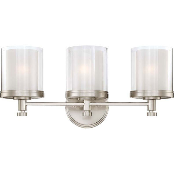 Selby Brushed Nickel Three-Light Bath Sconce, image 1