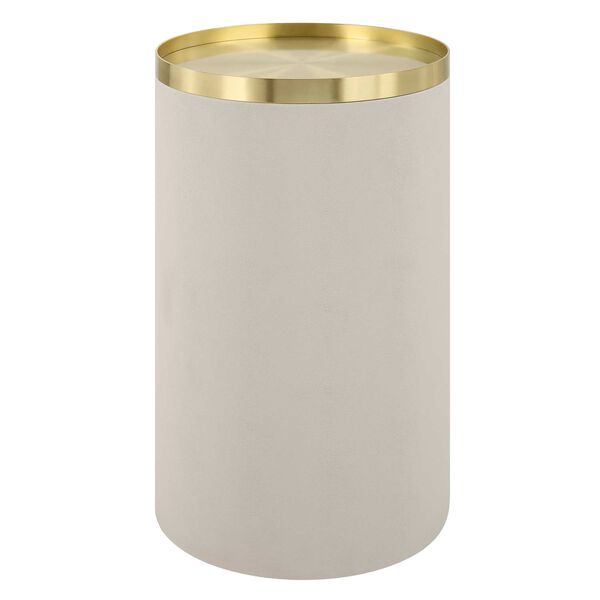 Brushed Brass White Circuit End Table, image 2