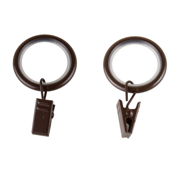 7/8 Inch Noise-Canceling Curtain Rings with Clip, Set of 10, image 2