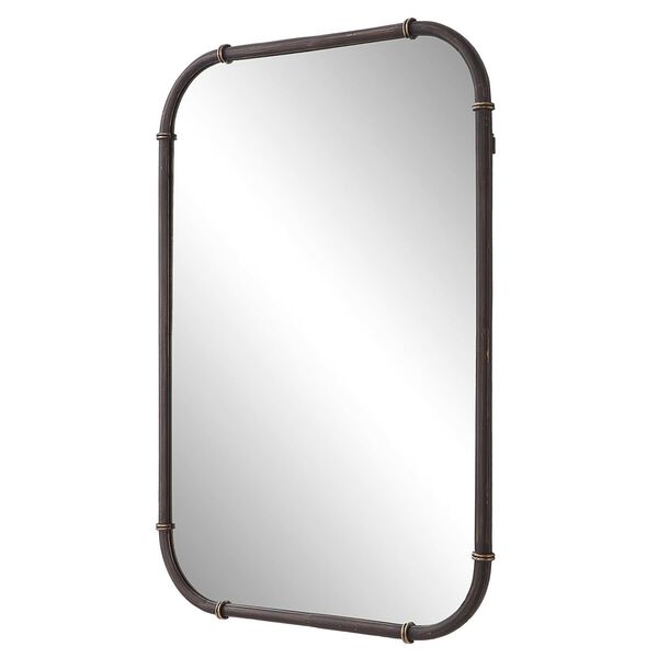 Linden Dark Bronze and Gold Double Ring Frame Wall Mirror, image 4
