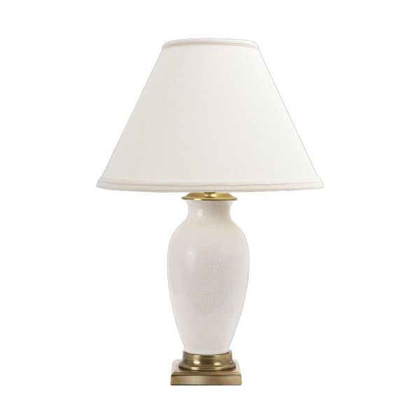Kyoko White Crackle Glaze Table Lamp, image 1