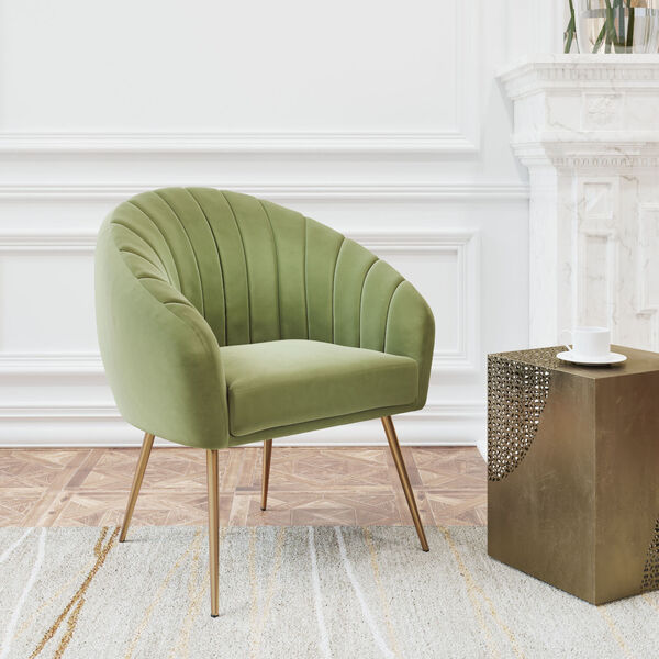 Max Green and Gold Accent Chair, image 2