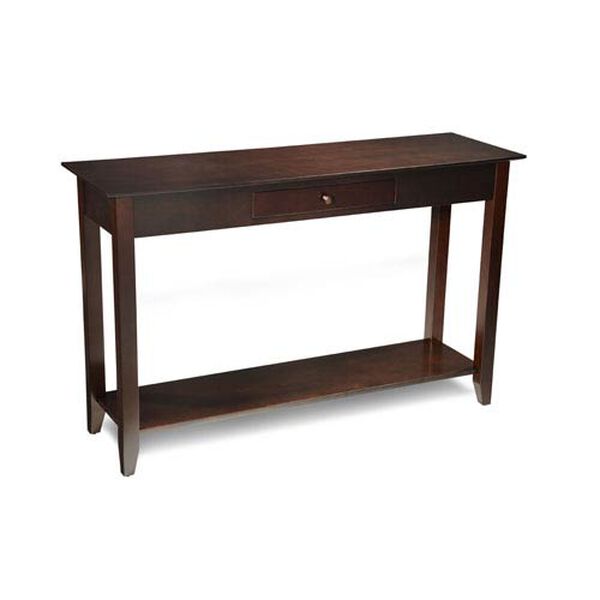 American Heritage Espresso Console Table with Drawer, image 2