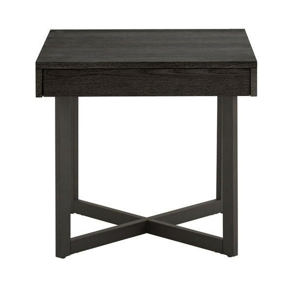 Hunter Black End Table with One Drawer, image 2