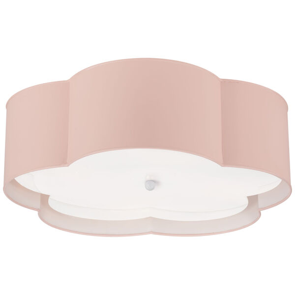 Bryce Large Flower Flush Mount in Pink and White with Frosted Acrylic by kate spade new york, image 1