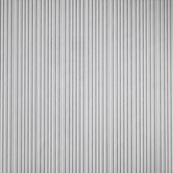 Textured Stripe Paintable White Wallpaper- Sample Swatch Only, image 1