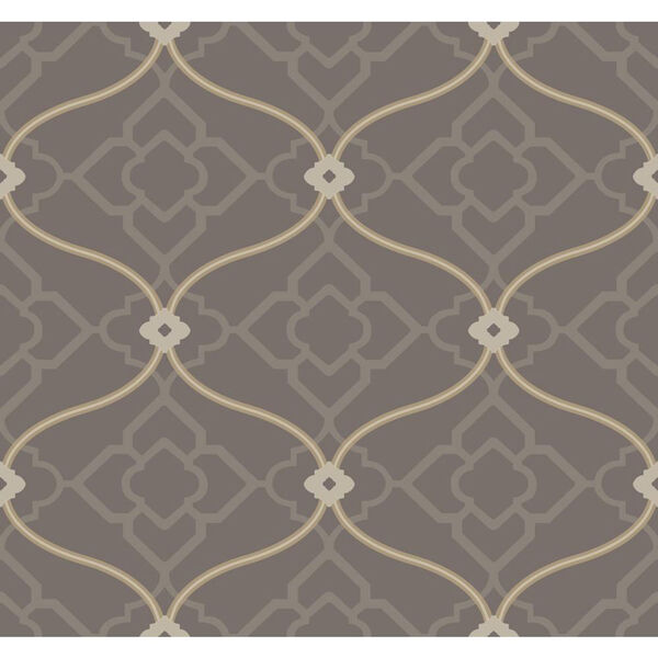 Candice Olson Modern Nature Dark Grey and Tan Zuma Wallpaper: Sample Swatch Only, image 1