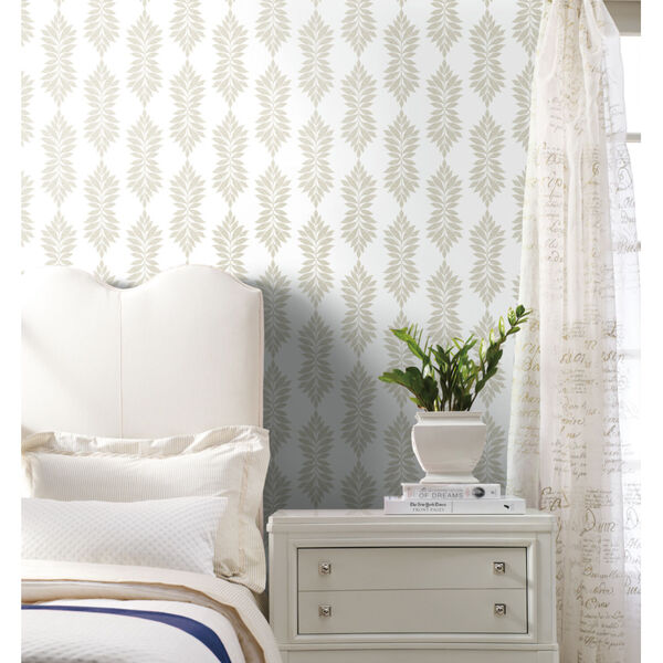 Waters Edge Beige Broadsands Botanica Pre Pasted Wallpaper - SAMPLE SWATCH ONLY, image 3