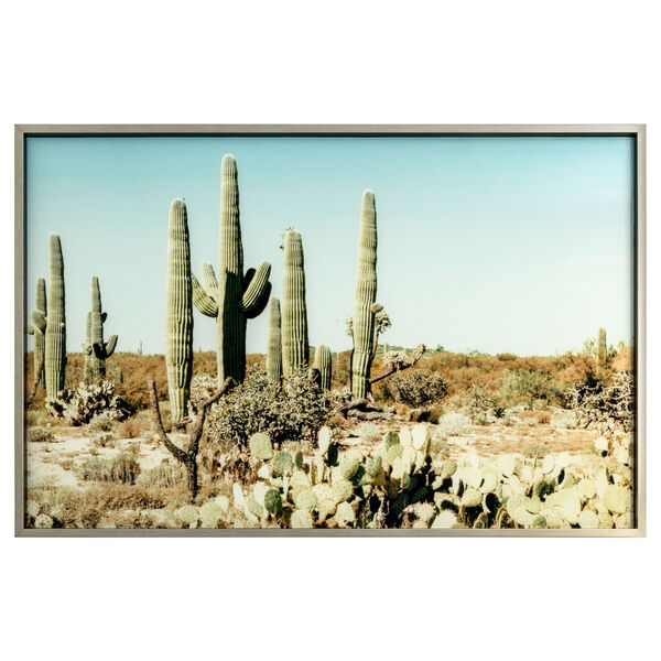 Brown Blue and Green 47-Inch Saguaro Landscape, image 1