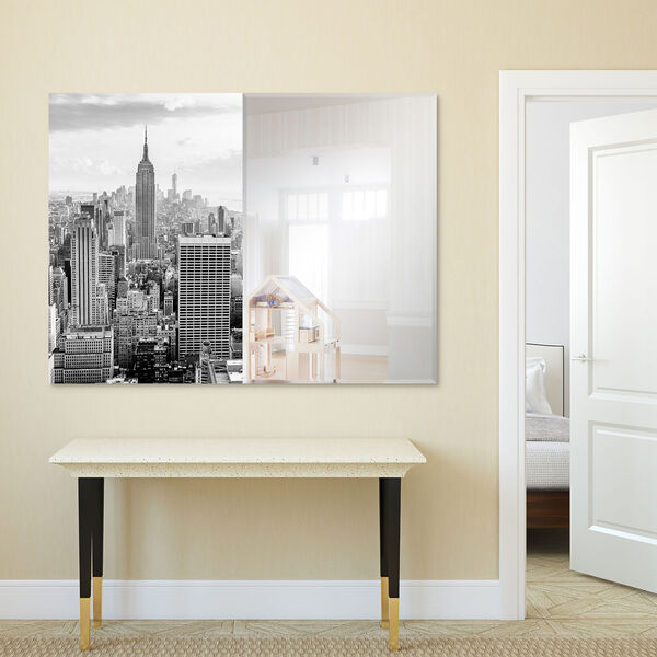 My New York Gray 36 x 48-Inch Rectangular Beveled Wall Mirror, image 4