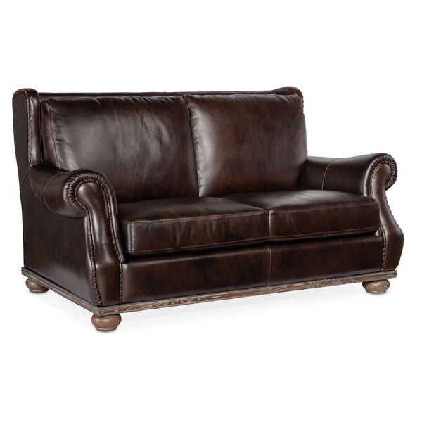 William Rich Brown Stationary Loveseat, image 1