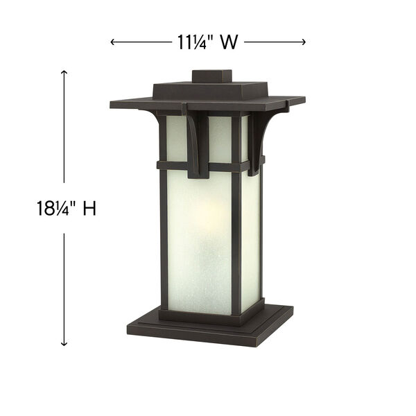 Manhattan Oil Rubbed Bronze 18.5-Inch One-Light Outdoor Post Mounted, image 7