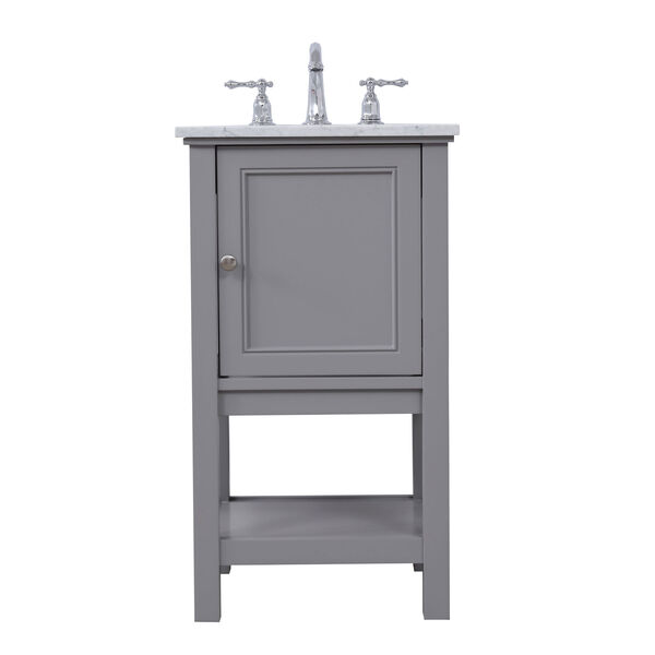 Metropolis Gray 19-Inch Vanity Sink Set, image 1