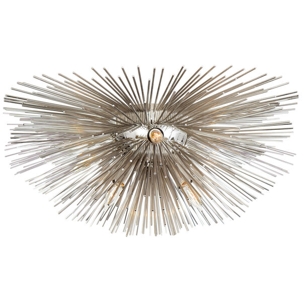 Strada Small Flush Mount in Polished Nickel by Kelly Wearstler, image 1