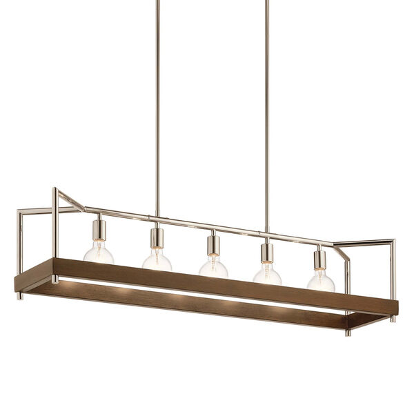 Tanis Auburn Stained Finish Five-Light Chandelier, image 4