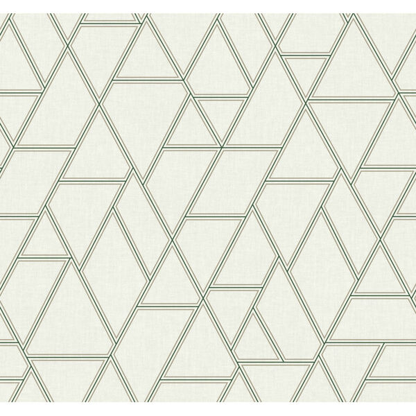 Grandmillennial White Green Pathways Pre Pasted Wallpaper - SAMPLE SWATCH ONLY, image 2