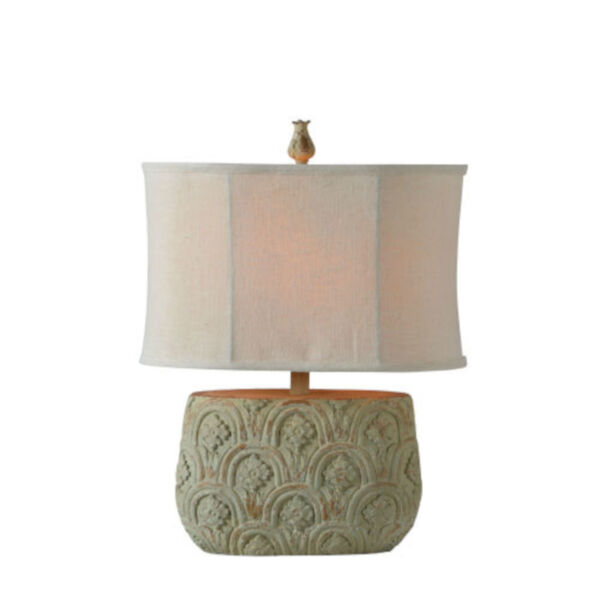 Charlotte Distressed Blue and Green One-Light Table Lamp Set of Two, image 1