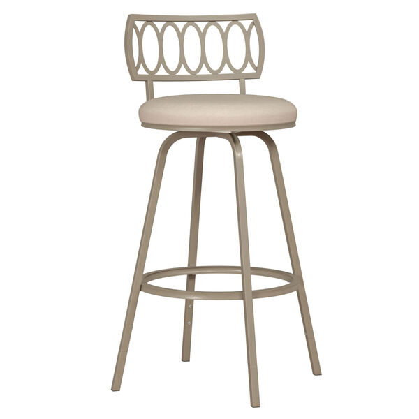 Canal Street Champagne Gold And Cream Geometric Circle Adjustable Stool With Nested Leg, image 1