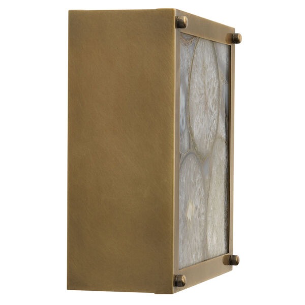 Leopold Agate and Antique Brass One-Light Wall Sconce, image 3