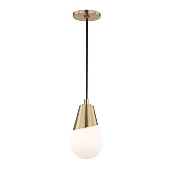 Wes Aged Brass Five-Inch One-Light Mini Pendant, image 1