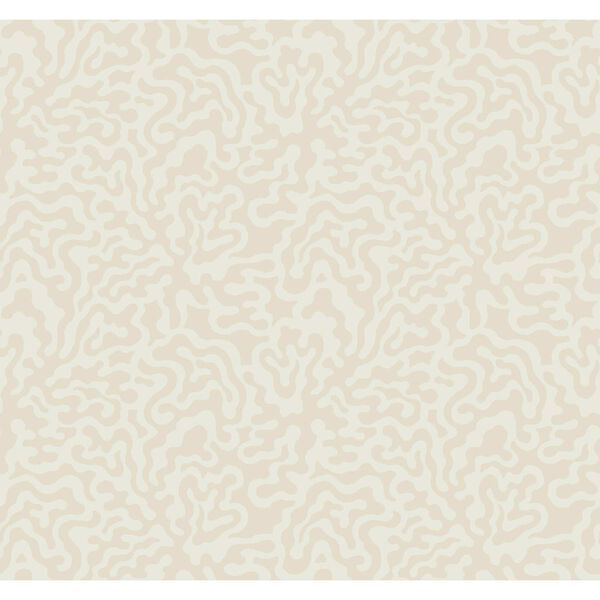 Nebulous Cloud Almond Metallic Wallpaper, image 2