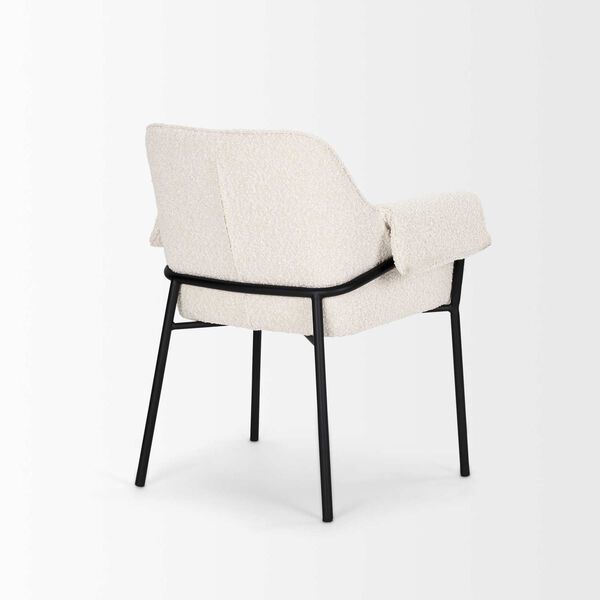 Brently Cream Boucle Fabric Dining Chair, image 5