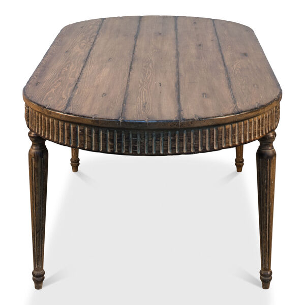 Tan 39-Inch Reproduction Dining Table, image 4