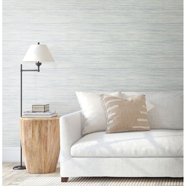 Waters Edge Blue Bahiagrass Pre Pasted Wallpaper - SAMPLE SWATCH ONLY, image 3