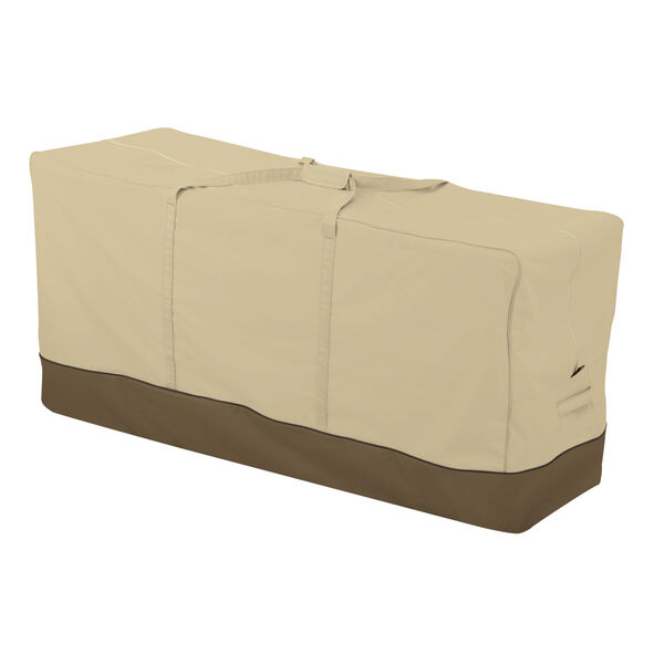 Ash Beige and Brown Patio Cushion and Cover Storage Bag, image 1