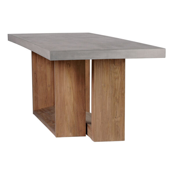 Perpetual Lucca Teak and Concrete Dining Table, image 5