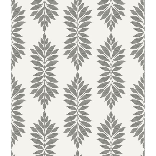 Waters Edge Gray Off White Broadsands Botanica Pre Pasted Wallpaper, image 2