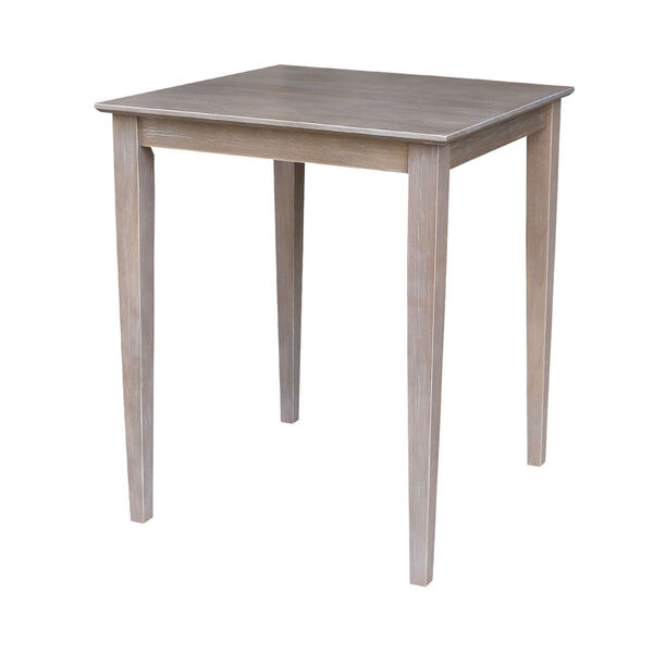 Washed Gray Taupe 30-Inch Counter Height Table with Four Counter Stool, Five-Piece, image 3