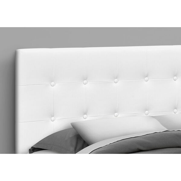 White and Black Leather-Look Queen Headboard, image 3
