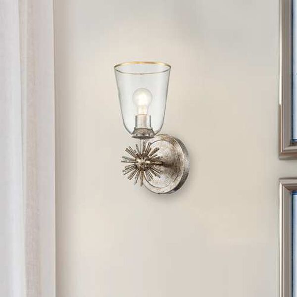 Staring Silver Leaf One-Light Wall Sconce, image 2