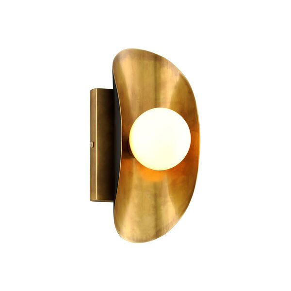 Hopper Vintage Brass One-Light ADA Wall Sconce, image 1
