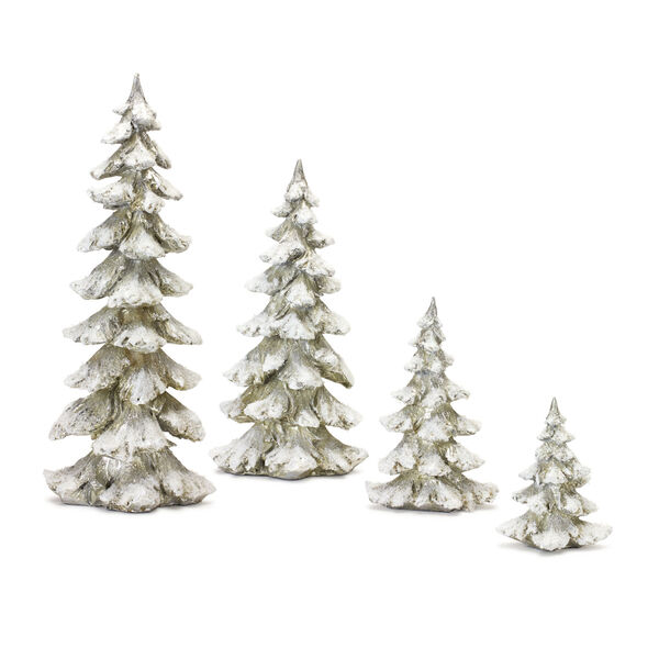 Silver Holiday Tree Holiday Tabletop Decor, Set of Four, image 1